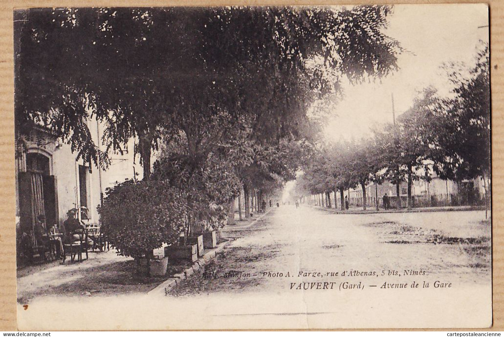 09717 / ⭐ VAUVERT 30-Gard Avenue De La Gare 1910s à HUGUET Emile  Massannes- Photo FARGES Nîmes - Sonstige & Ohne Zuordnung