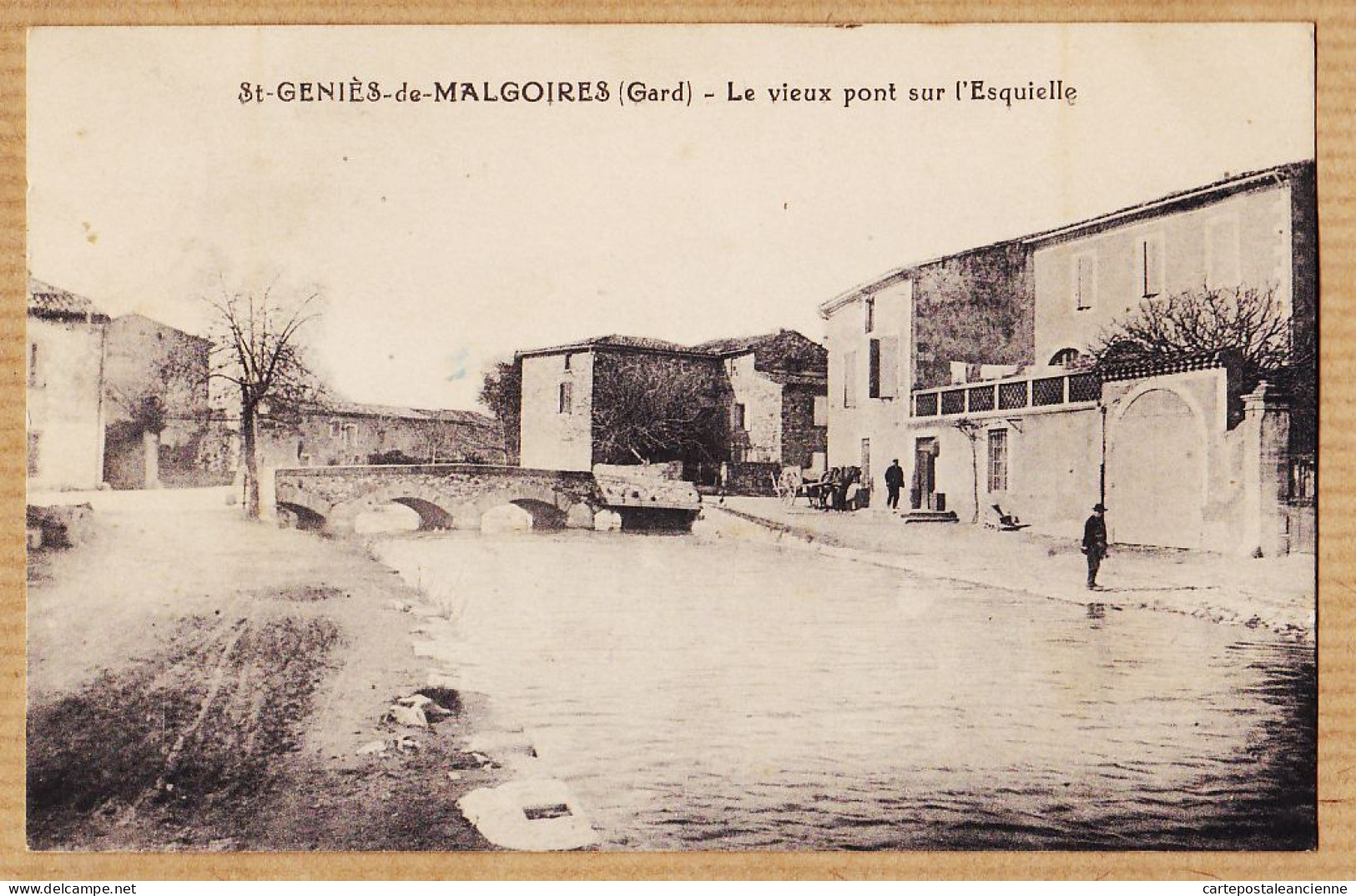 09751 / ⭐ SAINT-GENIES-de-MALGOIRES St 30-Gard Vieux Pont Sur L'ESQUIELLE 1925 à Fernande HUGUET Le Pout Les Tavernes - Other & Unclassified