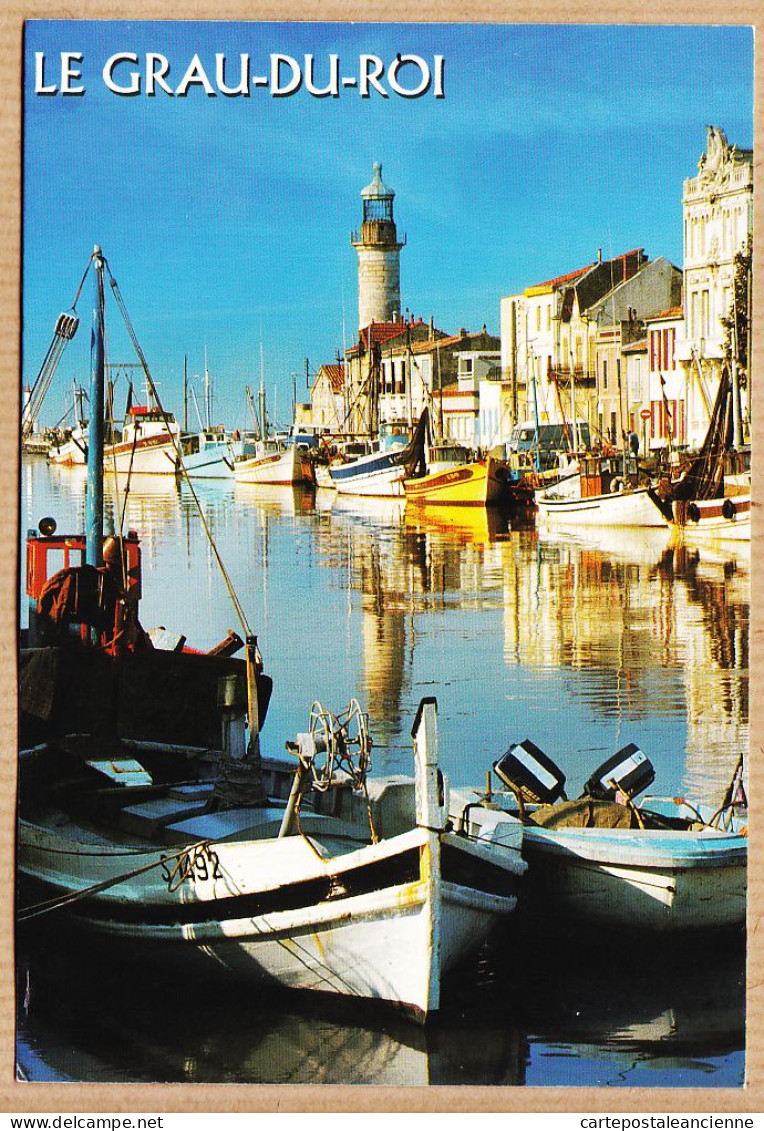 09800 / ⭐ LE GRAU DU ROI Gard Le Port De Pêche Au Fond Le Phare Photo VARTABEDIAN 1980s VALOIRE ESTEL BLOIS - Le Grau-du-Roi