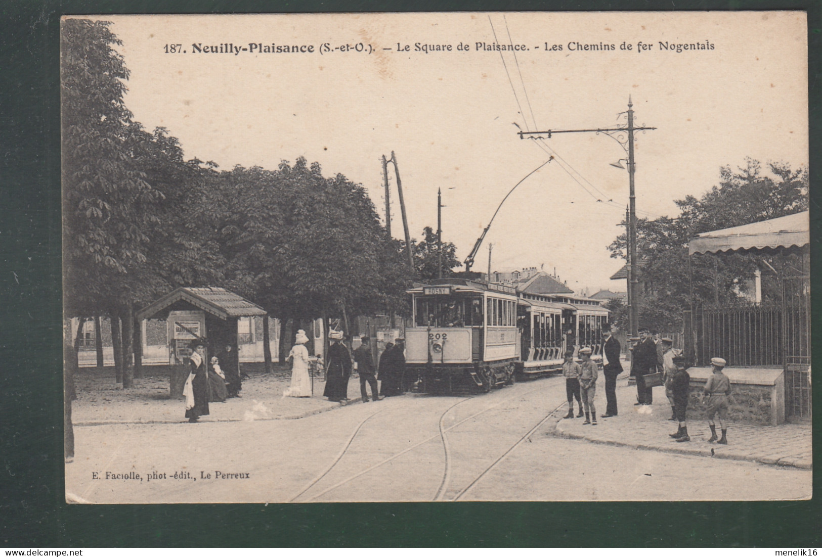 CP - 93 - Neuilly-Plaisance - Square De Plaisance - Chemins De Fer Nogentais - Neuilly Plaisance