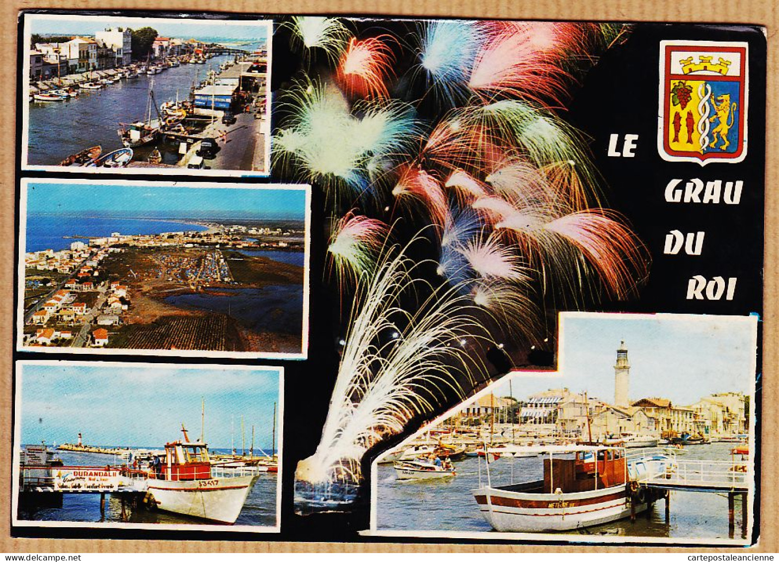 09796 / ⭐ LE GRAU DU ROI 30-Gard Multivues Ponton DURANDAL II  , METEORE SETE , Feux Artifices 14 Juillet 1960s - Le Grau-du-Roi