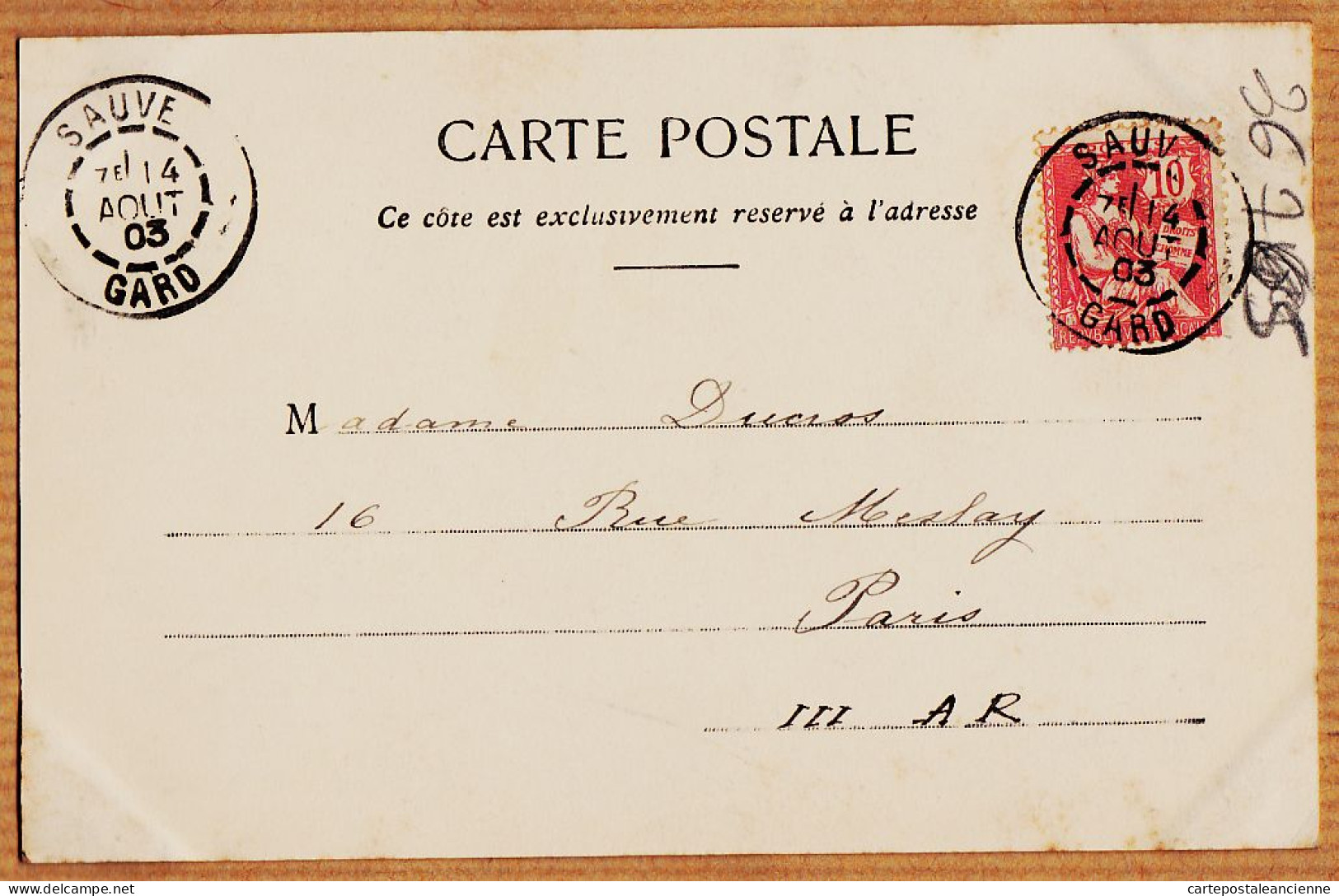 09726 / ⭐ ♥️ Rare QUISSAC 30-Gard Vallon ABREUVOIR Lessive Lavandières La DEVEZE 1903 à DUCROS Rue Meslay Paris - Quissac