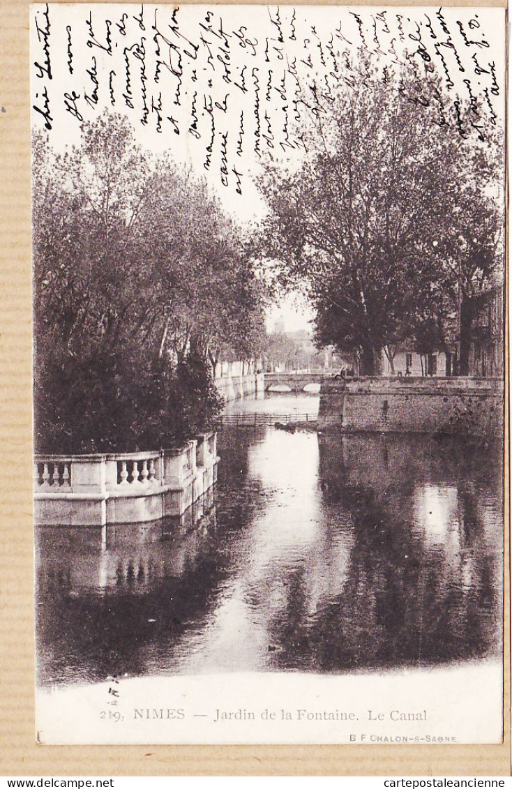 09684 / ⭐ NÎMES 30-Gard Jardin De La Fontaine Le Canal 1903 à OSWALD DUCROS Paris-B.F 219 - Nîmes