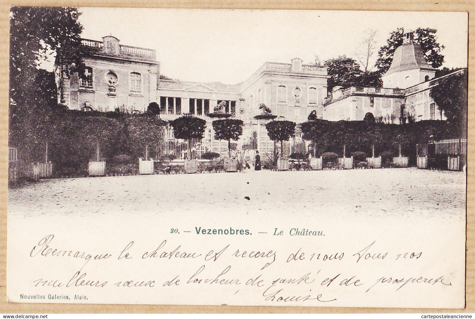 09756 / ⭐ VEZENOBRES 30-Gard Le Château 1905s à OSVALD DUCROS Rue Meslay Paris -Nouvelles Galeries 20 - Other & Unclassified