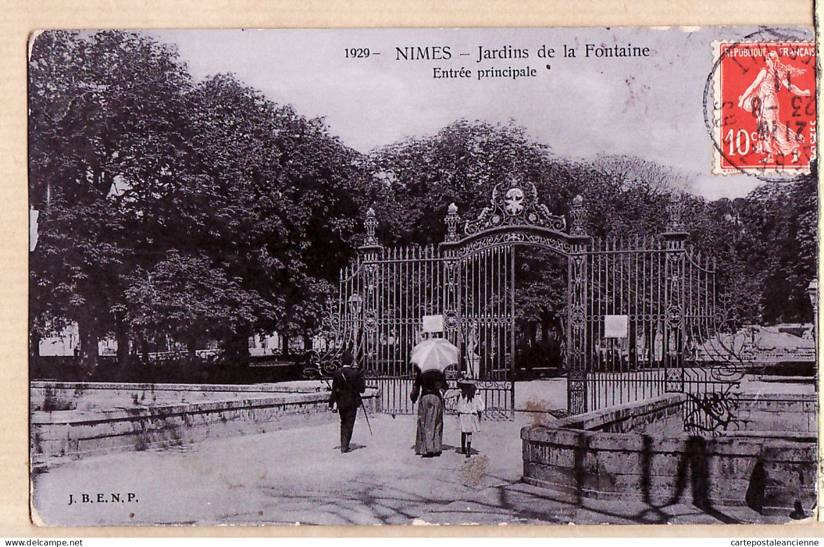 09659 / ⭐ ♥️ Tampon Poste LE MASNAU 1911 à BARDY Pour RENCAS Lacaze Tarn Emaillographie J.B.E.N.P NIMES Fontaine Entrée - Nîmes