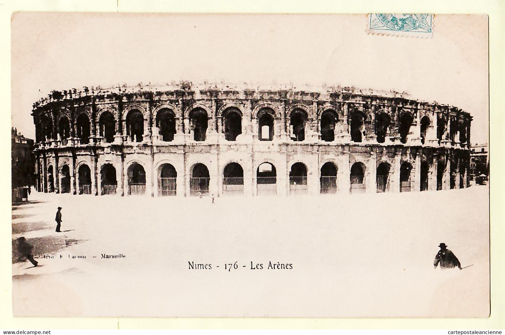 09648 / ⭐ (•◡•) NÎMES 30-Gard Les ARENES Pionniere 1904 à DAVID Route Nationale Prades Pyrenees Orientales - LACOUR 176 - Nîmes