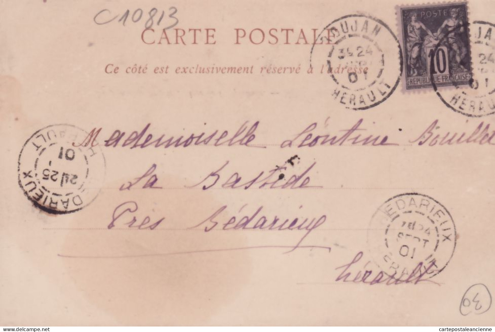 09632 / ⭐ NIMES 30-Gard Fontaine PRADIER 04.09.1901 à Léontine BOUILLET Labastide Près Bédarieux- NEURDEIN 3 - Nîmes