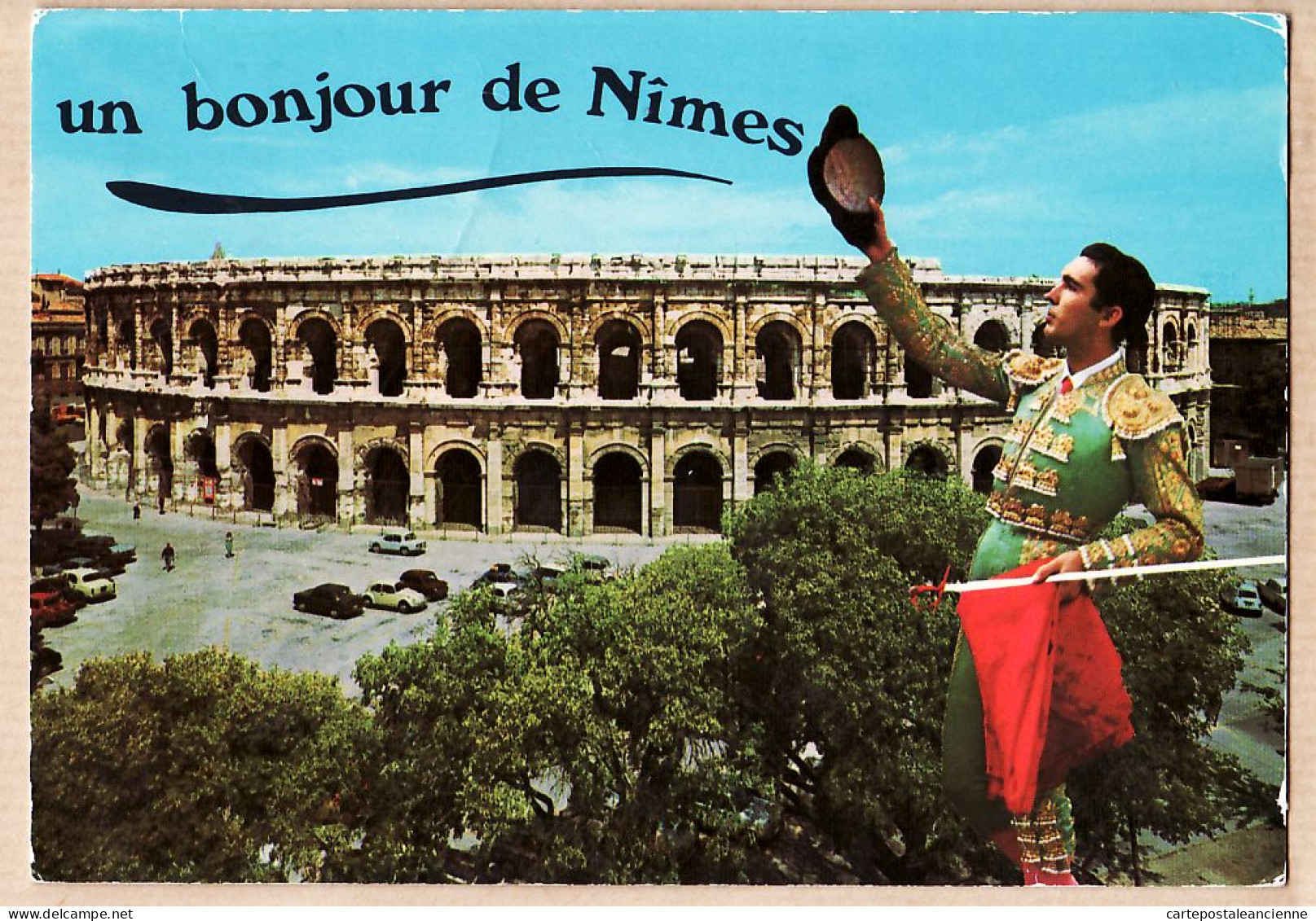 09641 / ⭐ Tauromachie Un BONJOUR De NIMES ARENES 15.06.1973 Edition SL 1066-1007 Gard Cptau - Nîmes
