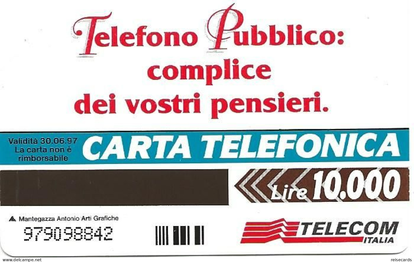 Italy: Telecom Italia - Telefono Pubblico - Públicas  Publicitarias