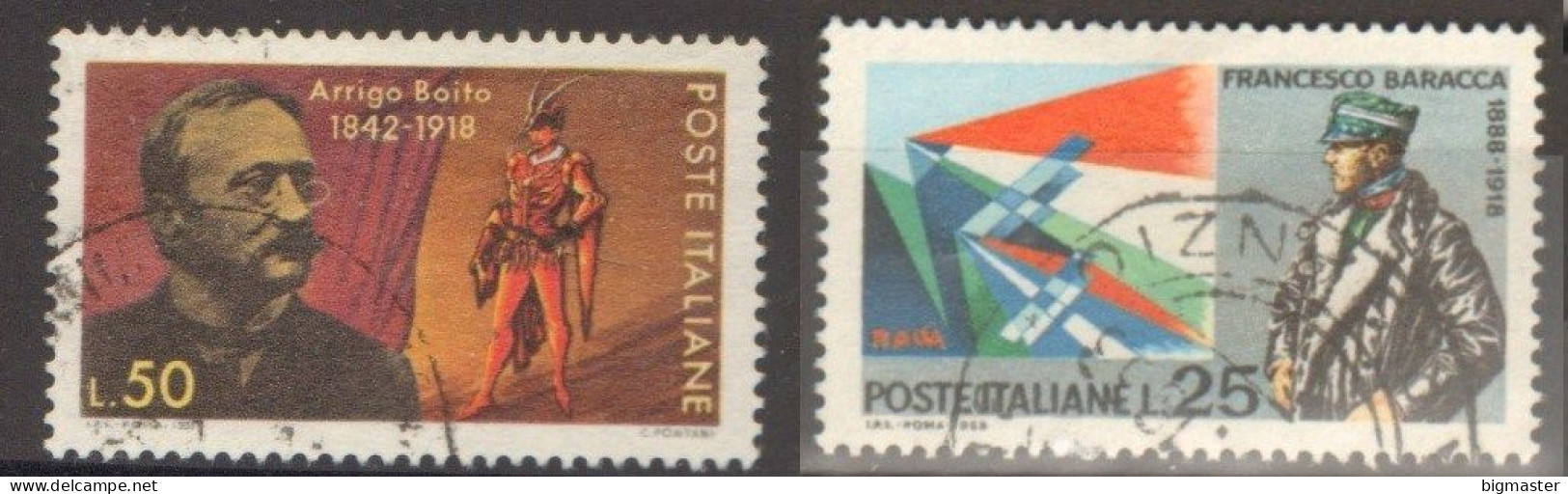 1968 Italia 1089-90 Boito-baracca 2 Val. Fu - 1961-70: Gebraucht