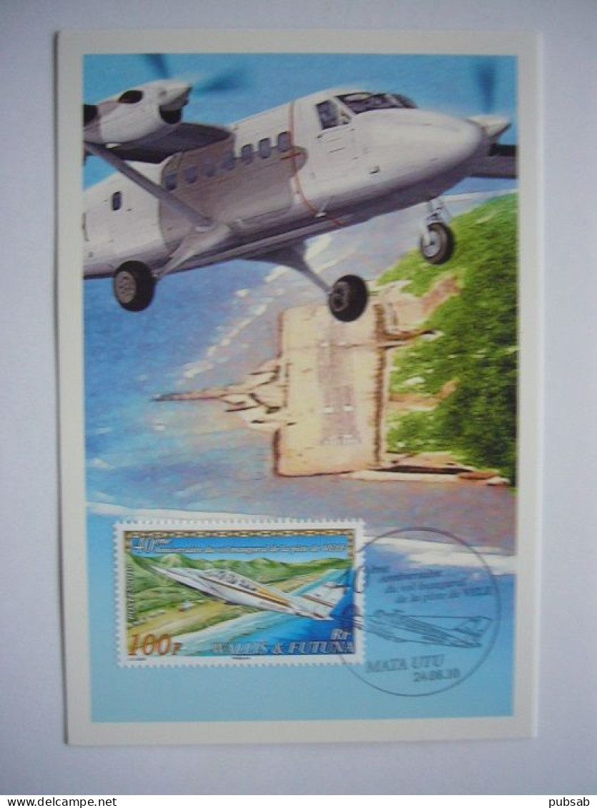 Avion / Airplane / AIRCALIN / Twin-Otter / Seen Over The Vele Airport At Wallis Et Futuna / Carte Maximum - 1946-....: Moderne