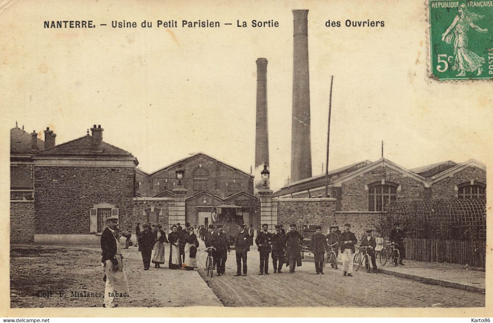 Nanterre * Usine Du Petit Parisien , La Sortie Des Ouvriers * Journal PETIT PARISIEN * Industrie - Nanterre