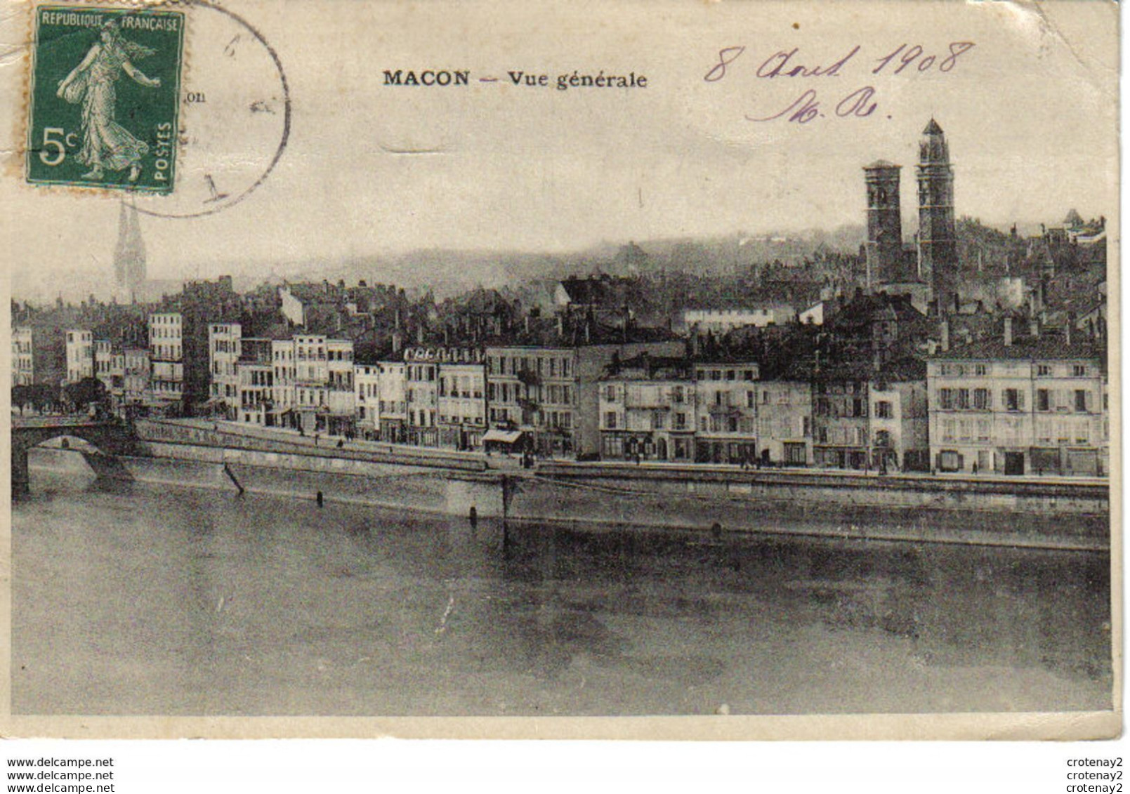 71 MÂCON Vue Générale En 1908 - Macon