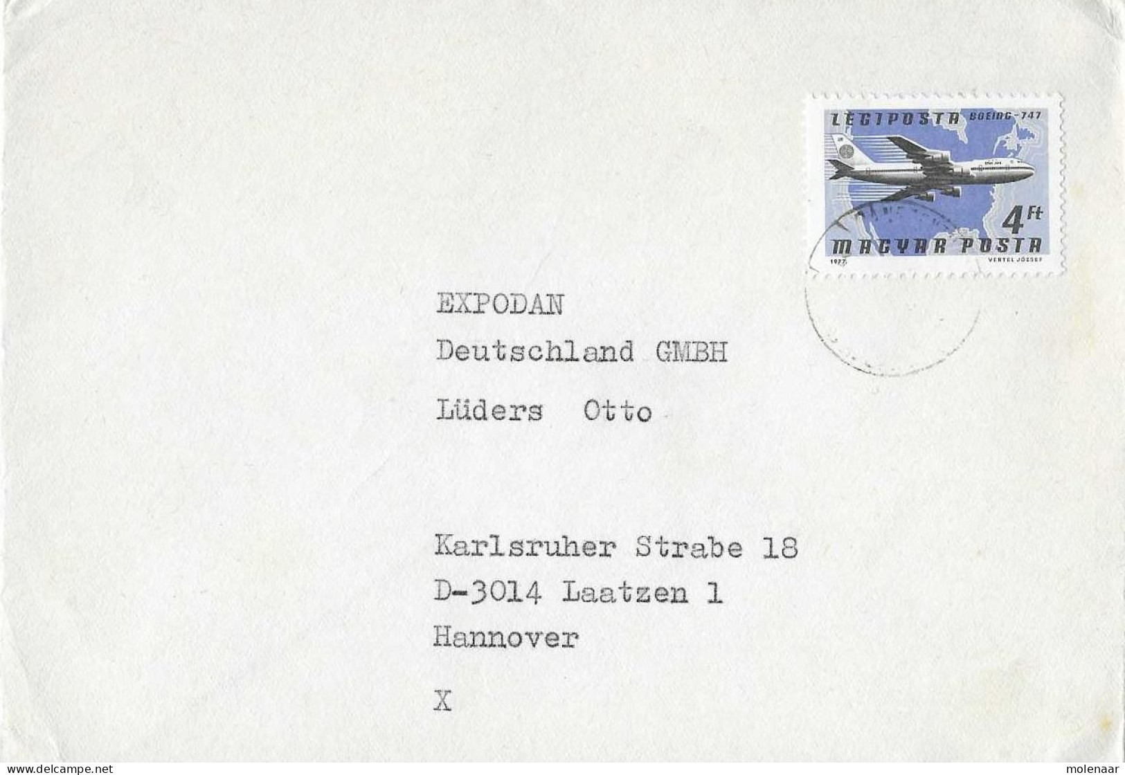 Postzegels > Europa > Hongarije > 1971-80 > Brief Met 1 Postzegel (17058) - Briefe U. Dokumente