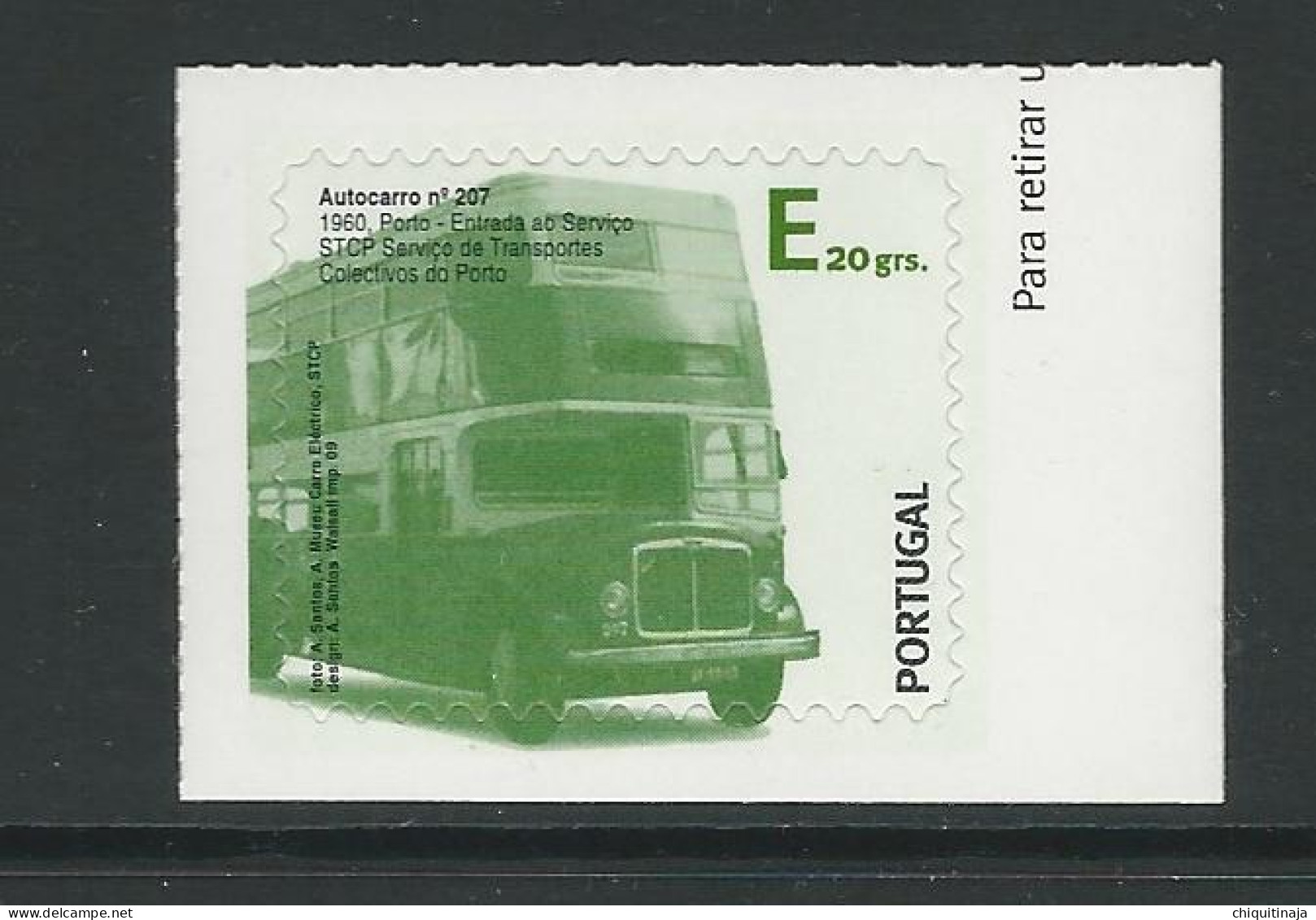 Portugal 2009 “Transportes Urbanos” Adhesivo MNH/** - Unused Stamps