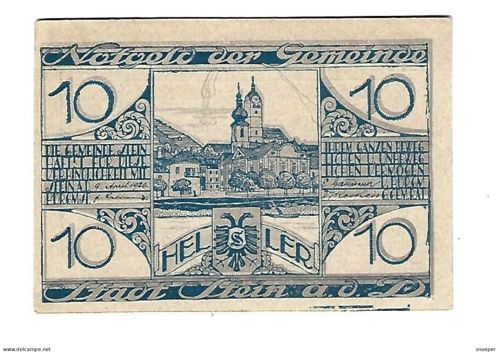 **Austria Notgeld Stein 10 Heller 1015.1a - Autriche