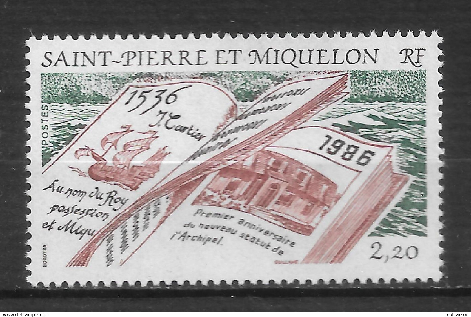 SAINT PIERRE ET MIQUELON N°   470    "  DÉCOUVERTE DES ILES " - Unused Stamps
