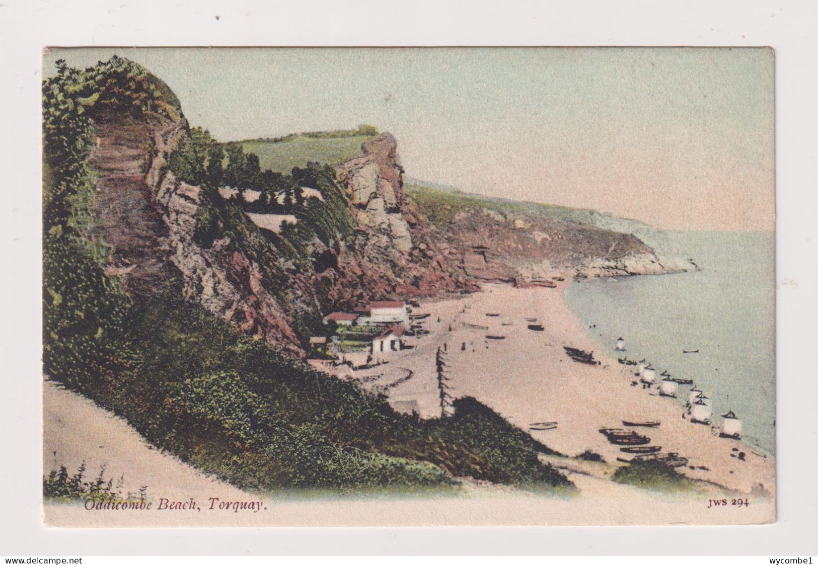 ENGLAND -  Torquay Oddicombe Beach  Unused Vintage Postcard - Torquay