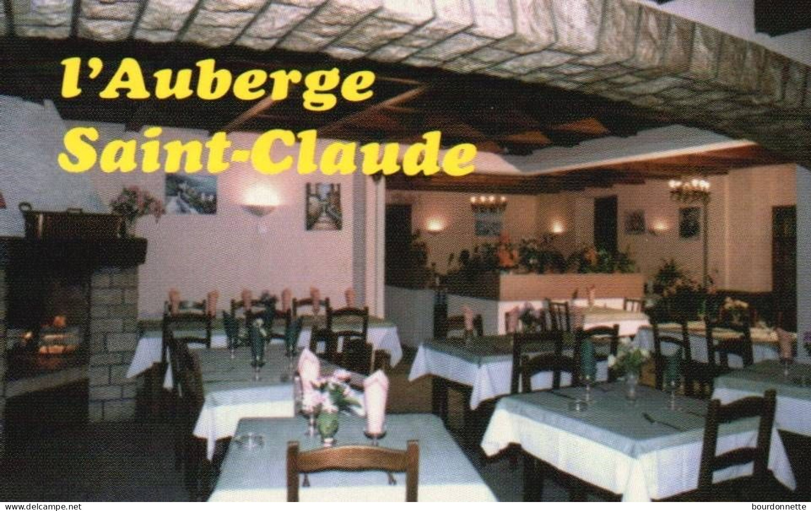 25- BESANCON   -PUB - CARTE VISITE -RESTAURANT L'auberge Saint Claude - Besancon