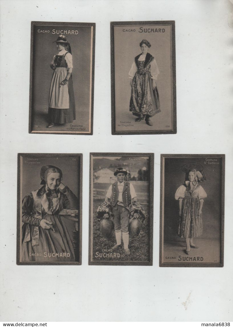 Cacao Suchard 190 213 210 174 238 Costume Thurgovie Appenzell Saint Gall Rafzerfeld Engadine Vers 1903 Série 221 - Autres & Non Classés