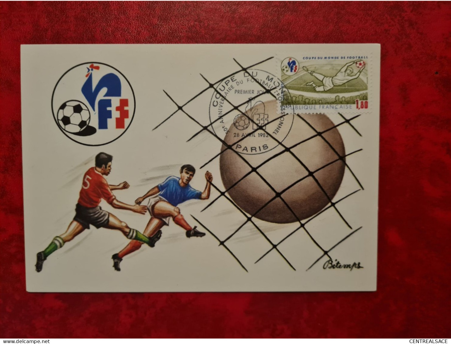 Carte Maximum 1982 PARIS COUPE DU MONDE DE FOOTBALL - 1980-1989