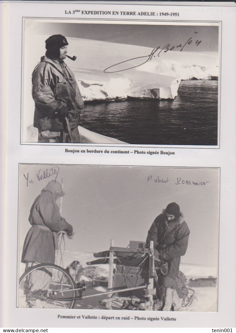 Terres Australes Françaises - Terre Adélie - 10 Photos Expédition 1949-1950 - Signatures - Port Martin - ...-1955 Prefilatelia