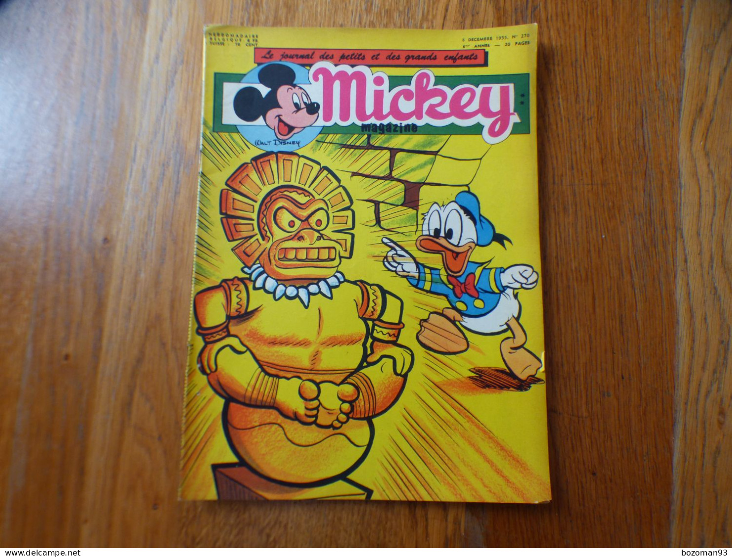 JOURNAL MICKEY BELGE N° 270 Du 08/12/1955 COVER DONALD  + PINOCCHIO - Journal De Mickey