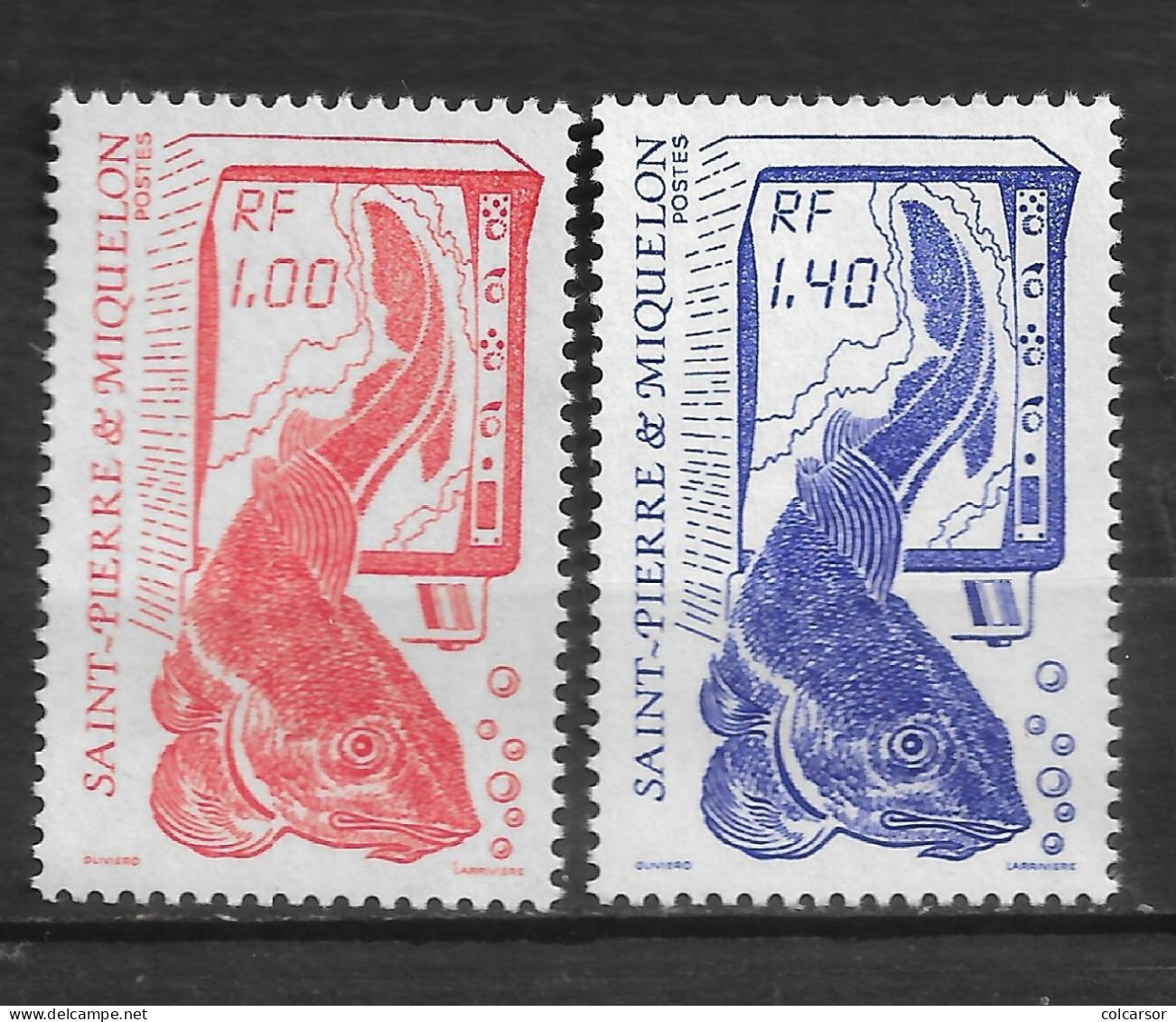 SAINT PIERRE ET MIQUELON N°   472/73   " LA PÊCHE " - Unused Stamps