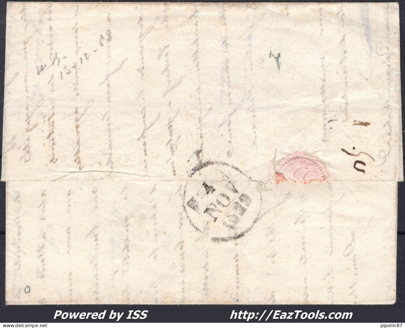 FRANCE MARQUE POSTALE POUR ST MALO AVEC CAD D'ESSAI DE LILLE DU 01/11/1829 - 1801-1848: Précurseurs XIX