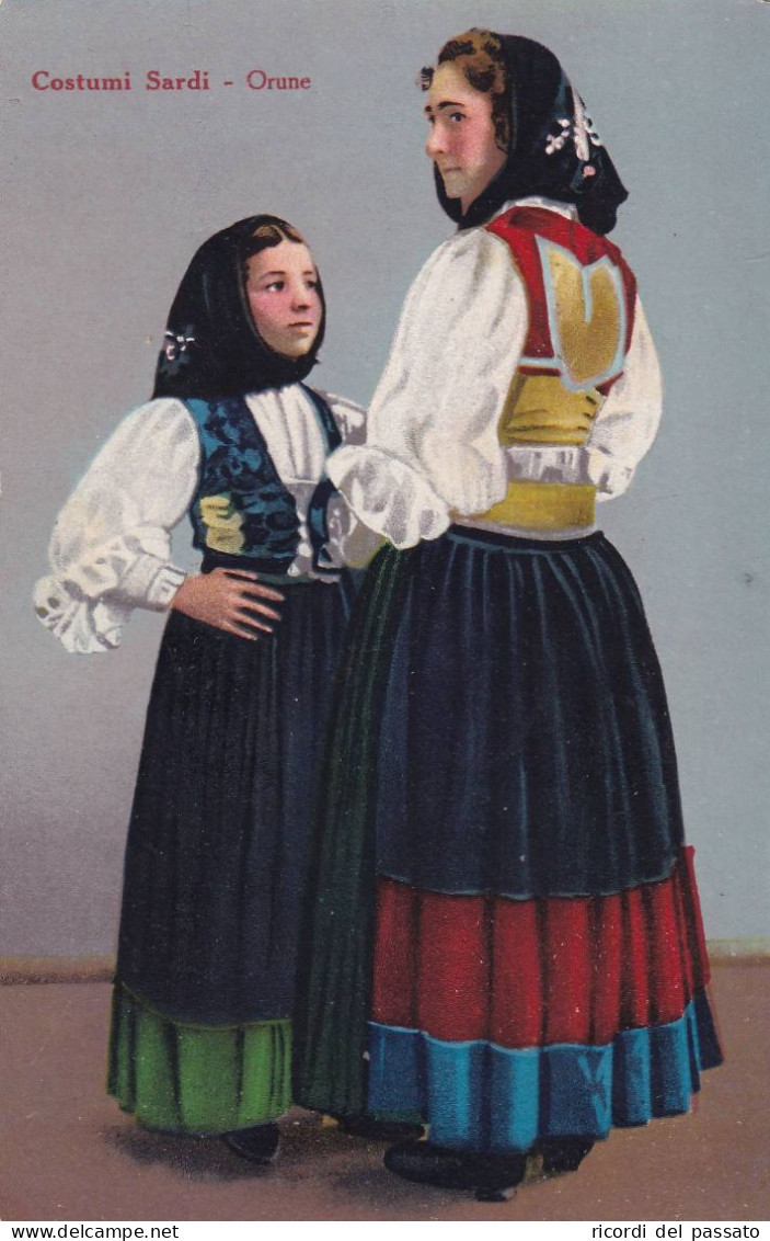 Cartolina  Costumi Sardi - Orune - Trachten