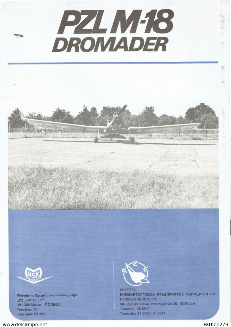 Brochure De Présentation De L'aéronef Polonais PZL M-18 - Fliegerei
