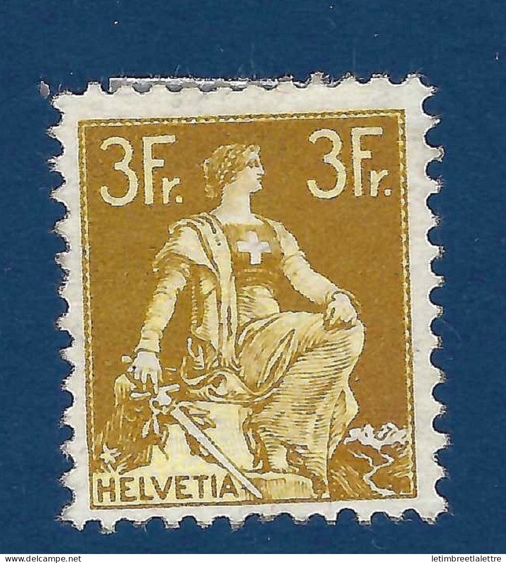 Suisse - YT N° 127 * - Neuf Avec Charnière - 1907 1917 - Unused Stamps