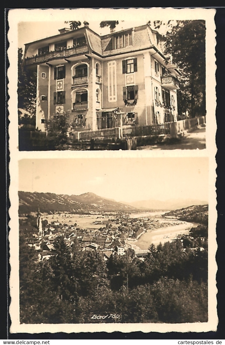 AK Bad Tölz, Grosse Villa, Gesamtansicht Mit Umgebung Aus Der Vogelschau  - Bad Tölz