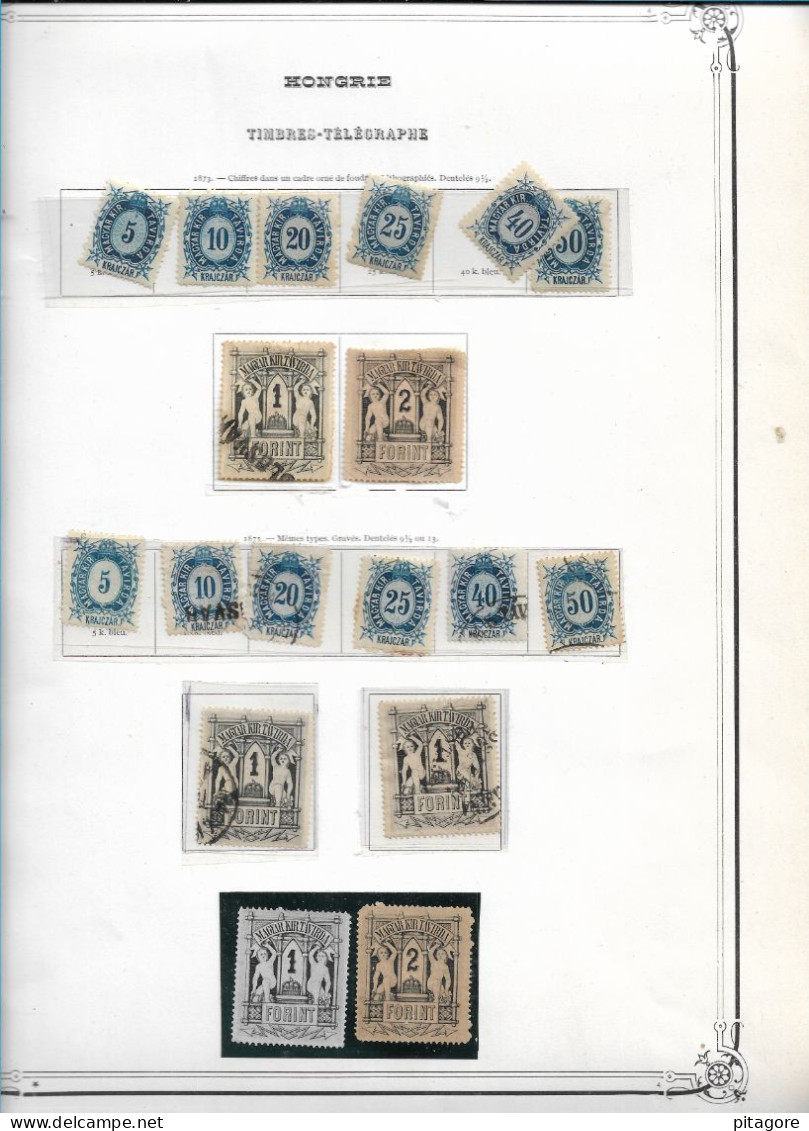 Hongrie,   Lot (  Timbres Neufs*et Oblitérés  Télégraphe Année 1874)  Dentelé 13 - Telegraph