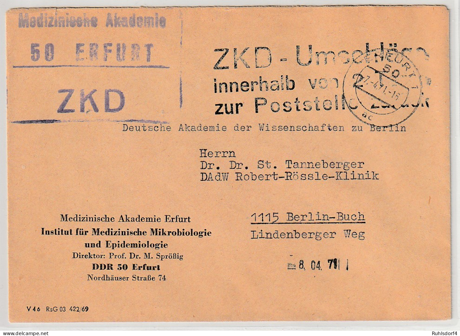 ZKD-Brief: "ZKD-Umschlag Innerhalb Von 2 Tagen..." (schwarzer Stempel) - Altri & Non Classificati