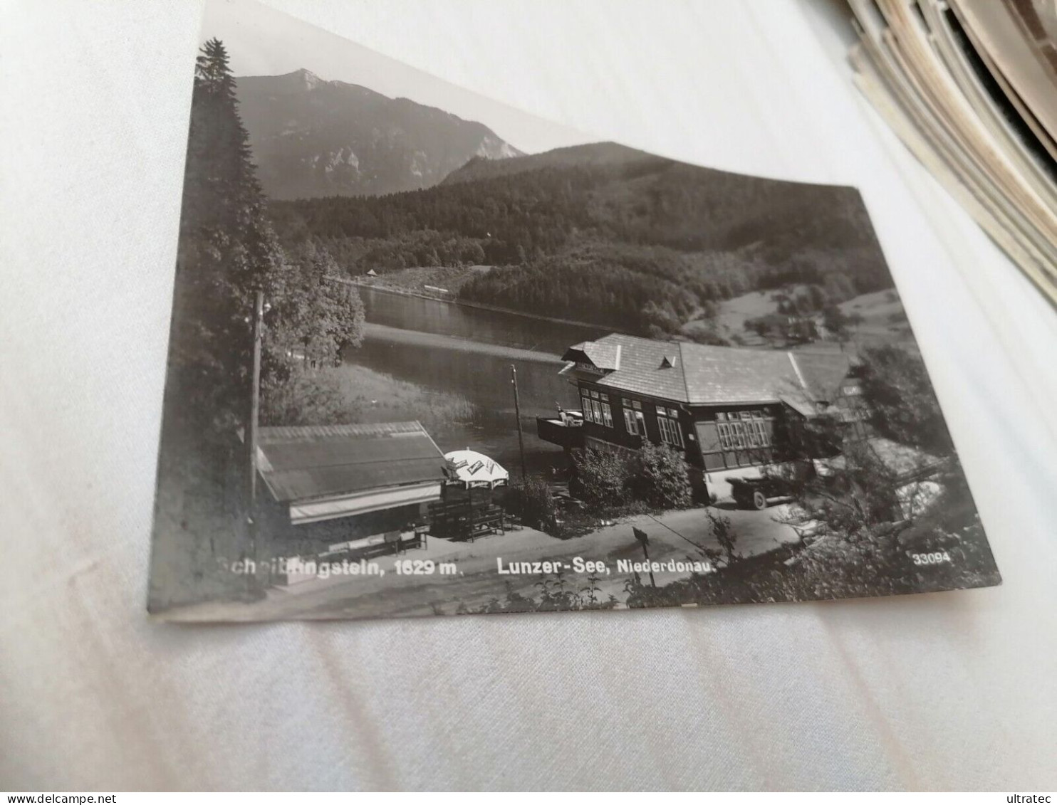 AK "TOLLE ANSICHT VOM LUNZER SEE 1939 MIT OLDTIMER" SCHÖNE ALTE POSTKARTE LUNZ AM SEE ANTIK  HEIMAT SAMMLER  ORIGINAL - Lunz Am See