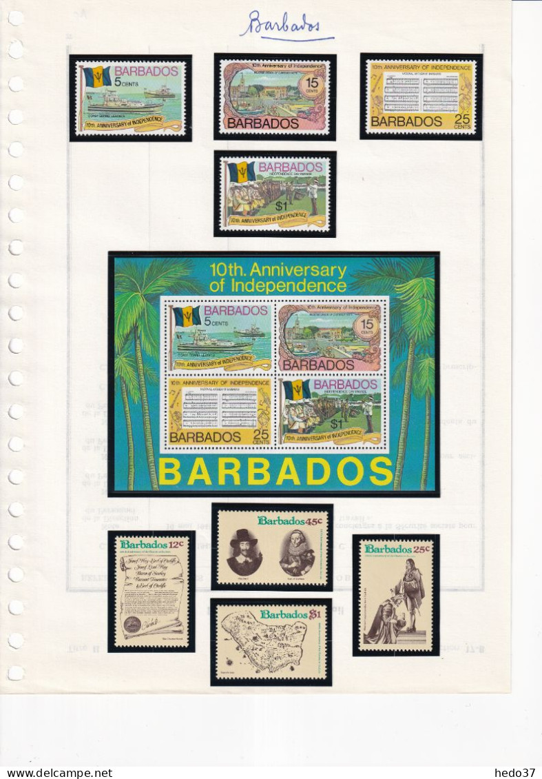 Barbades Collection 1952/1989 - Neuf ** sans charnière - Cote Yvert 675  € - TB