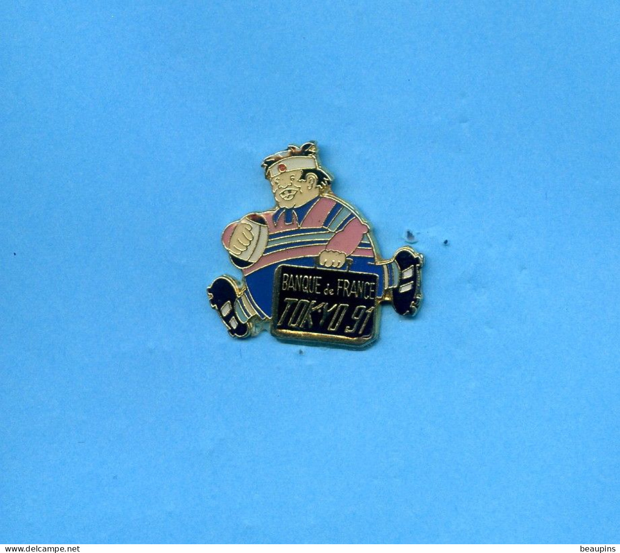 Rare Pins Rugby Banque De France Tokyo 91 Fr532 - Rugby