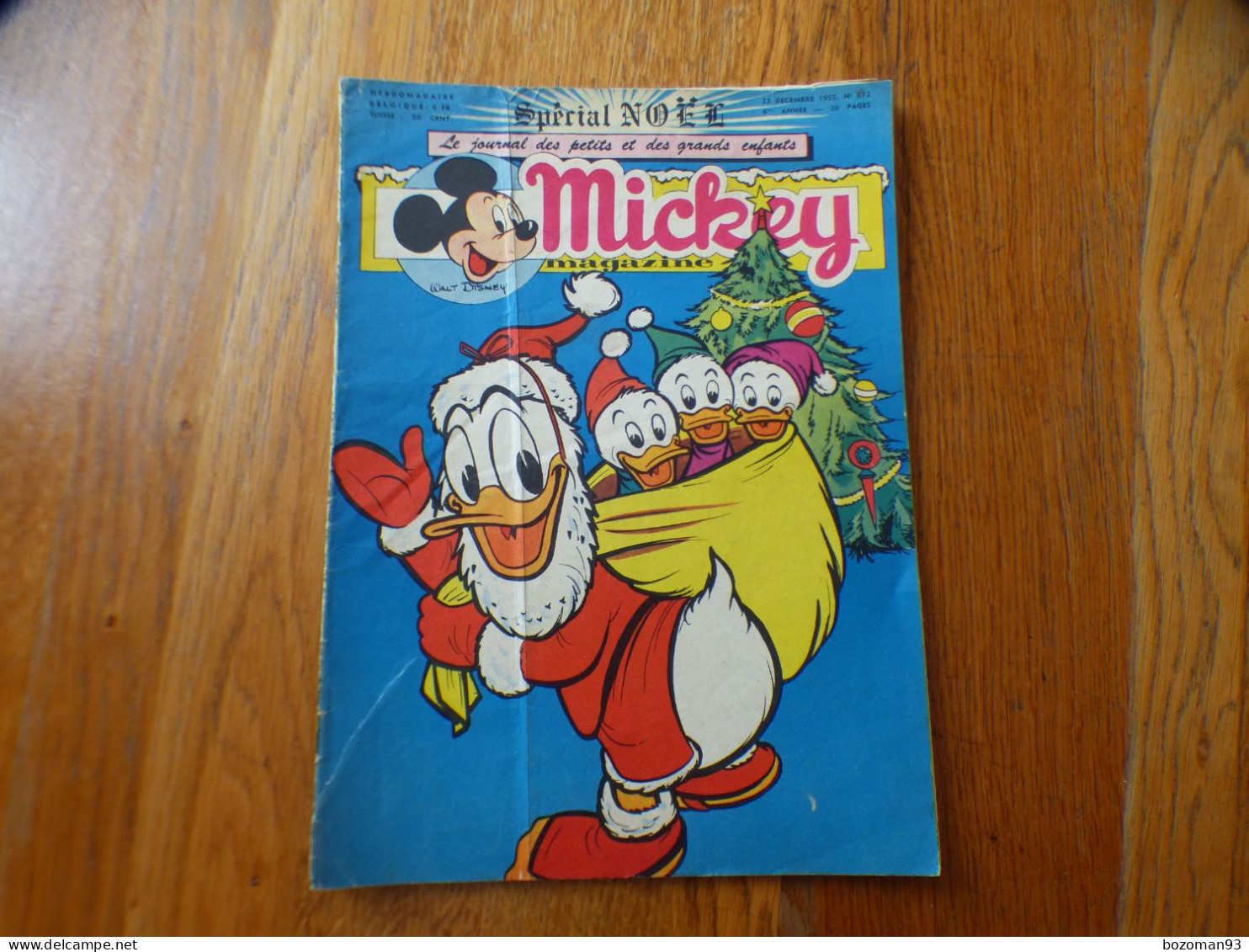 JOURNAL MICKEY BELGE SPECIAL NOEL N° 272 Du 08/12/1955 COVER DONALD - Journal De Mickey