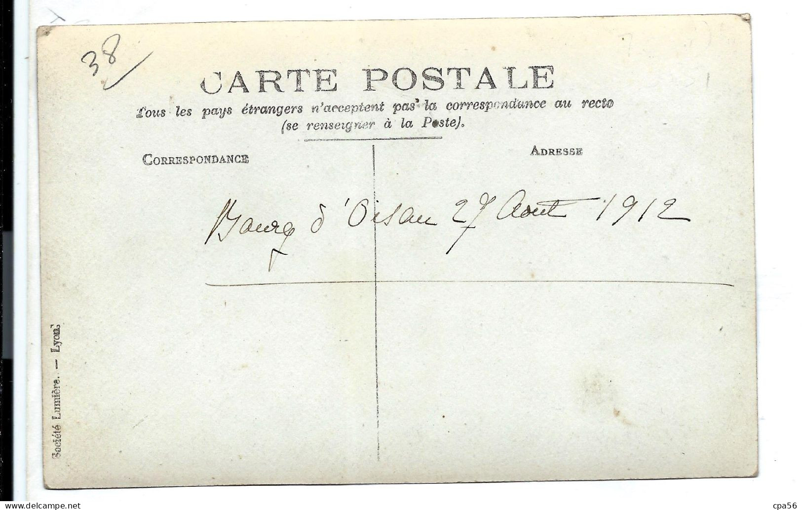 CARTE PHOTO - BOURG D'OISANS 1912 - Bourg-d'Oisans