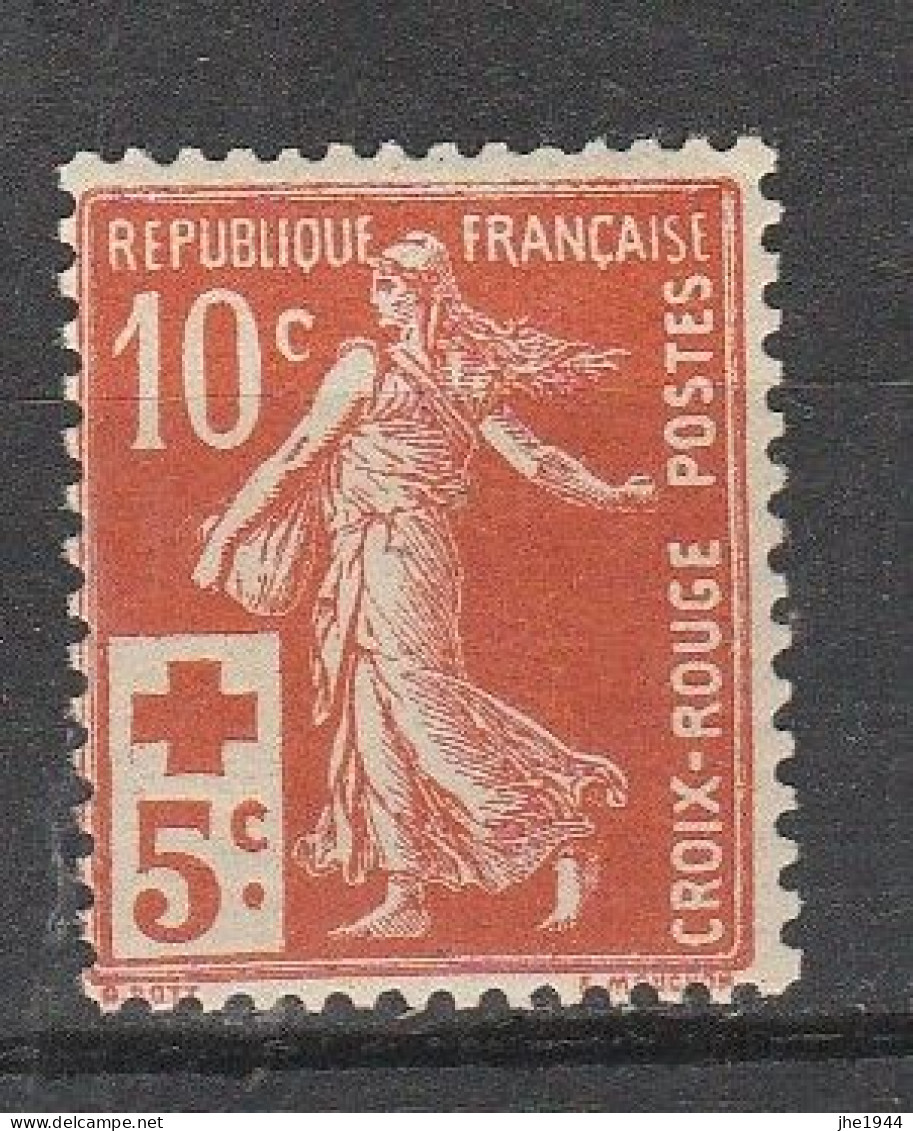 France N° 147 ** Au Profit De La CR 10c+5c Rouge - Ongebruikt