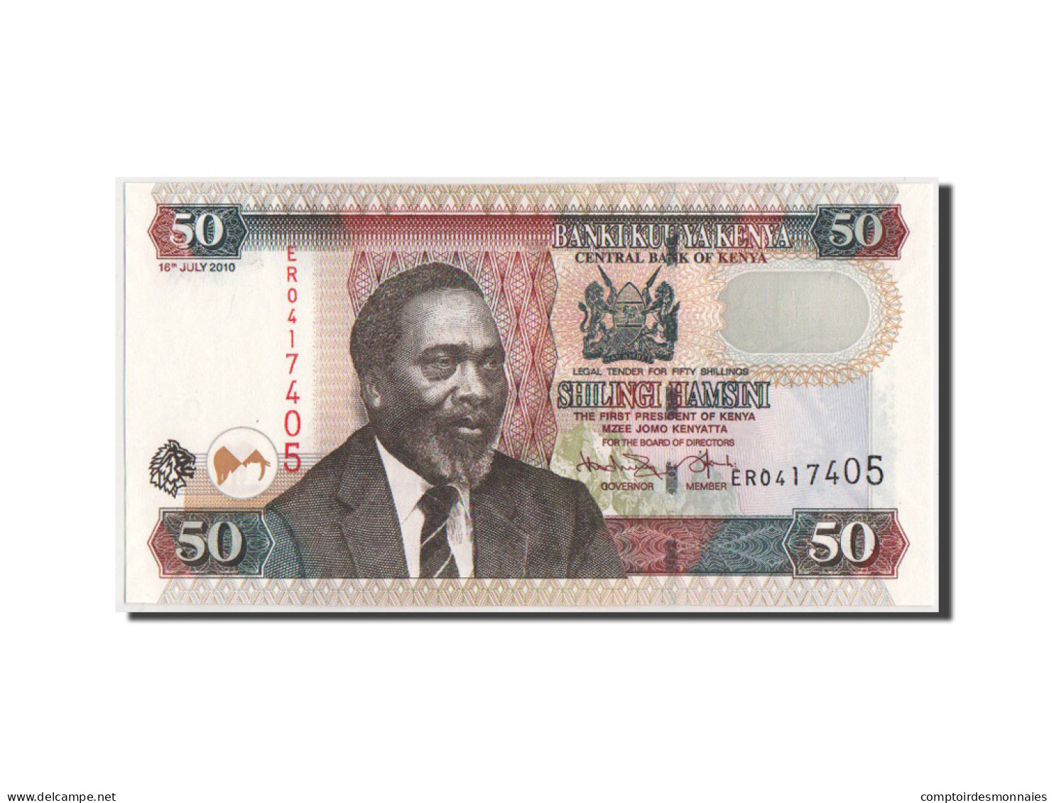 Billet, Kenya, 50 Shillings, 2010, 16.7.2010, KM:47e, NEUF - Kenya