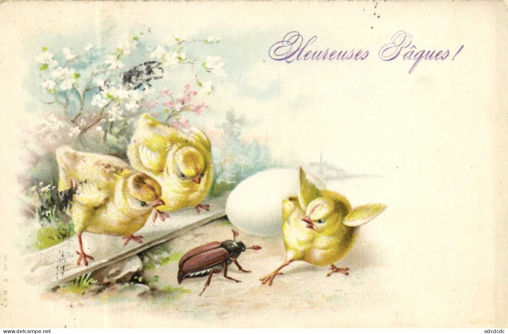 Heureuses Paques ! Poussins Et Insecte RV - Ostern