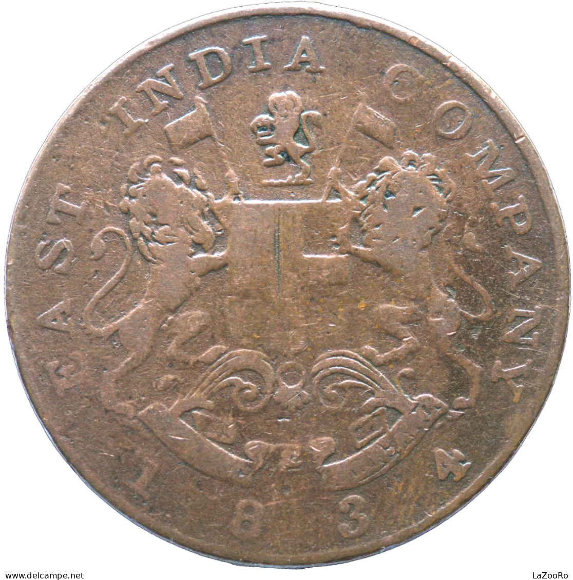 LaZooRo: British India Bombay Presidency 1/2 Anna 1834 F - Colonies