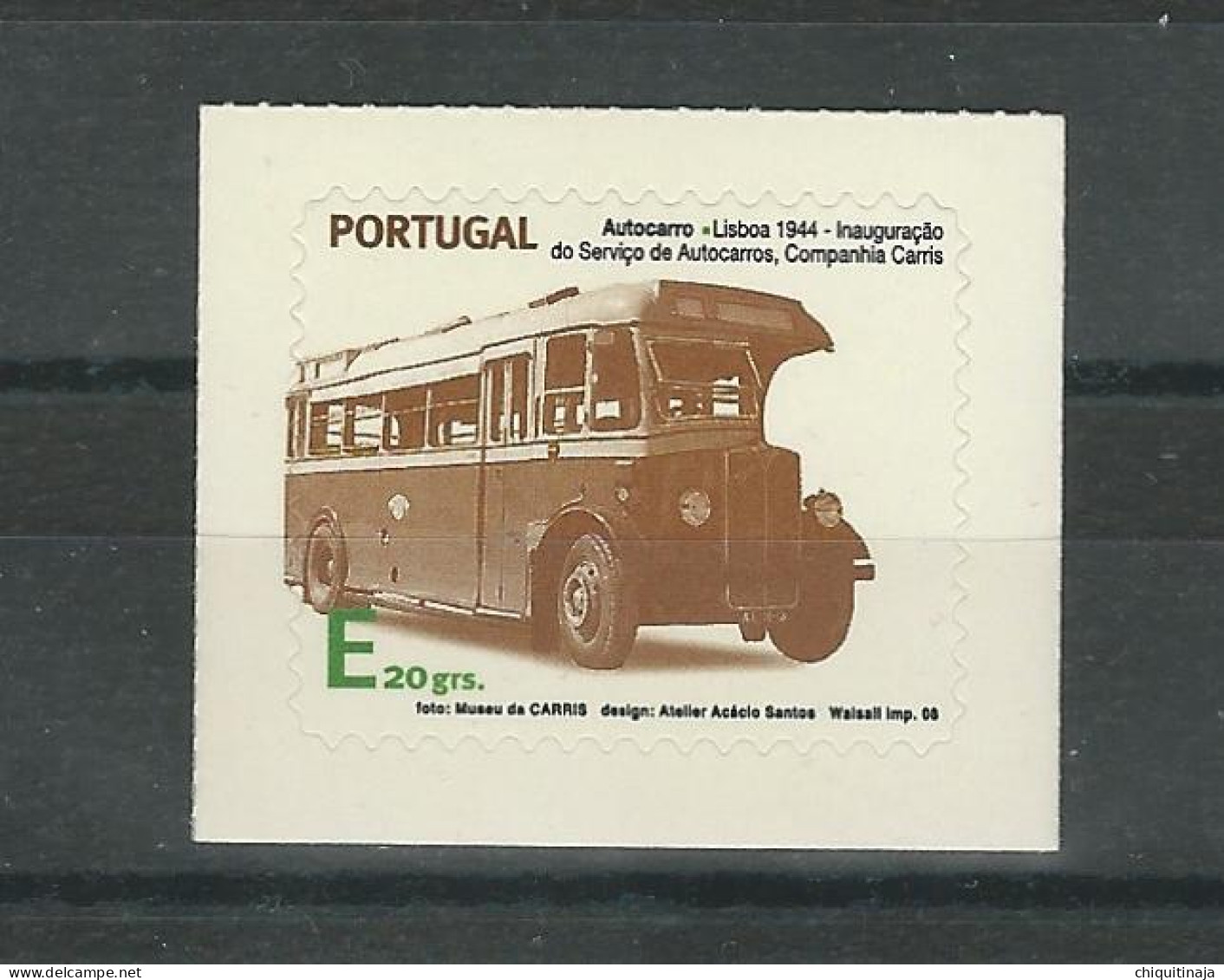 Portugal 2008 “Transportes Urbanos” Adhesivo MNH/** - Nuovi