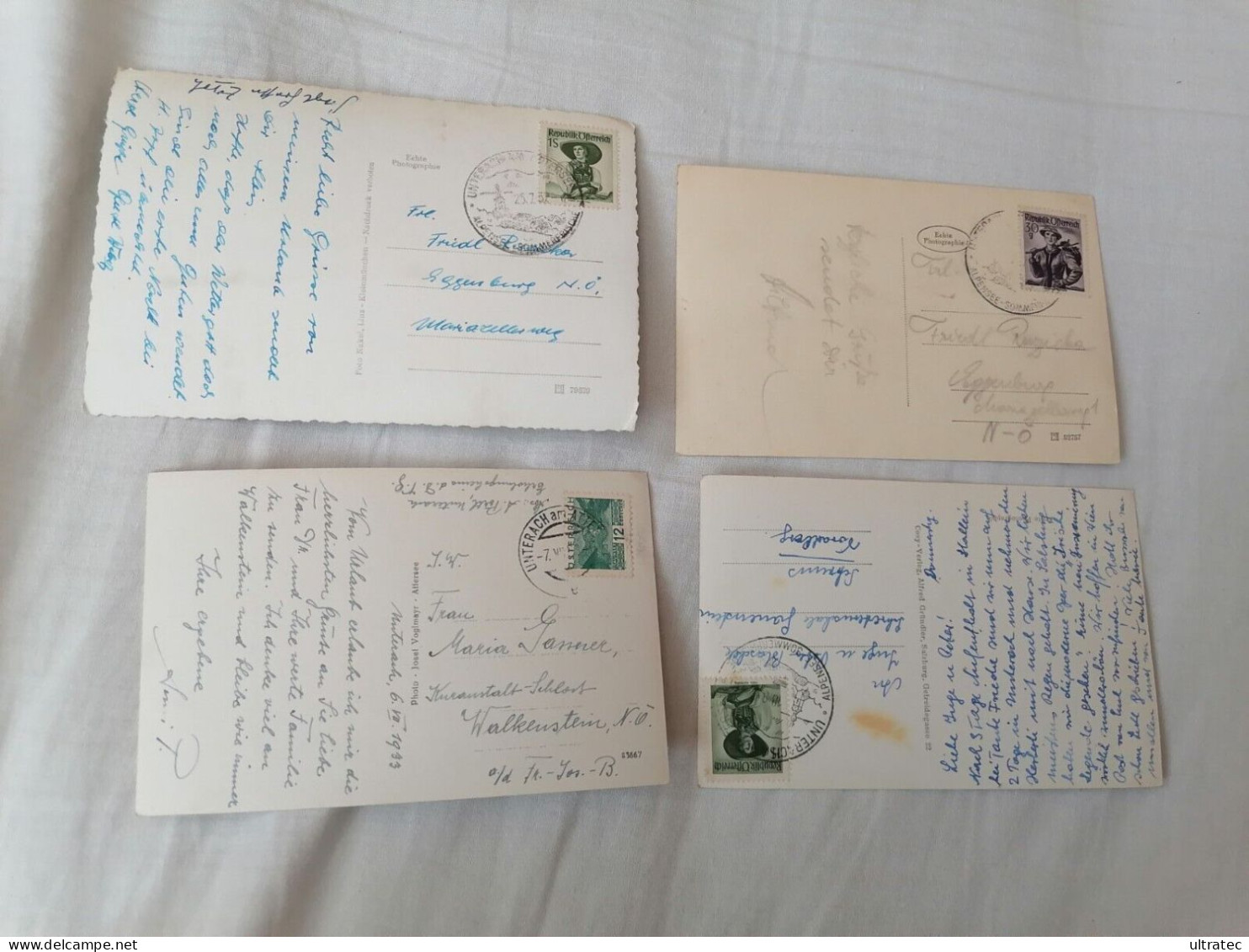 4x AK "UNTERACH AM ATTERSEE OÖ" SCHÖNE ALTE POSTKARTEN VINTAGE  ANSICHTSKARTEN  HEIMAT SAMMLER  ORIGINAL  GUT ERHALTEN - Attersee-Orte