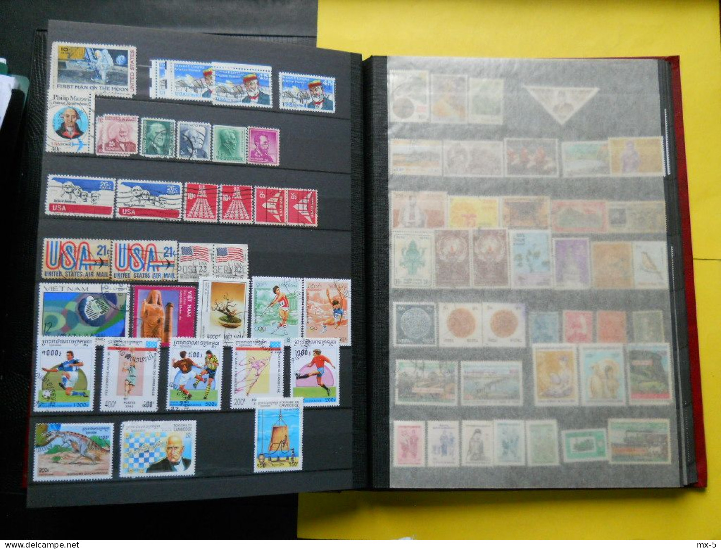 Album ,timbres étrangers dont bel ensemble Chili ,Thaïlande ,Monaco .....24 pages