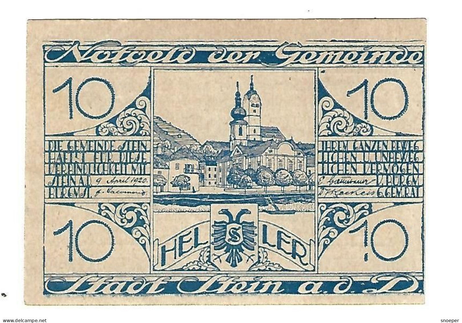 **Austria Notgeld Stein  10 Heller  1015.2a - Oostenrijk