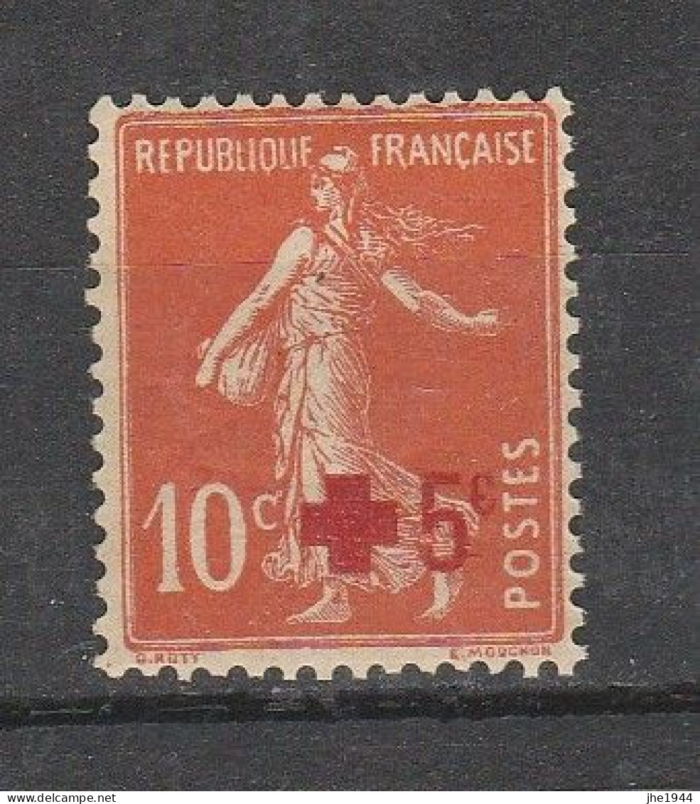 France N° 146 ** Au Profit De La CR +5c S.10 C Rouge - Ongebruikt