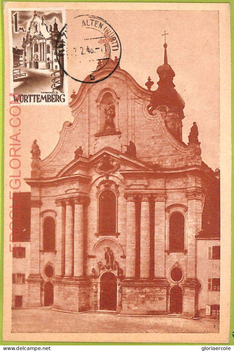 Ad3228 - GERMANY Wurttemberg- Postal History - MAXIMUM CARD -  1948 Architecture - Andere & Zonder Classificatie